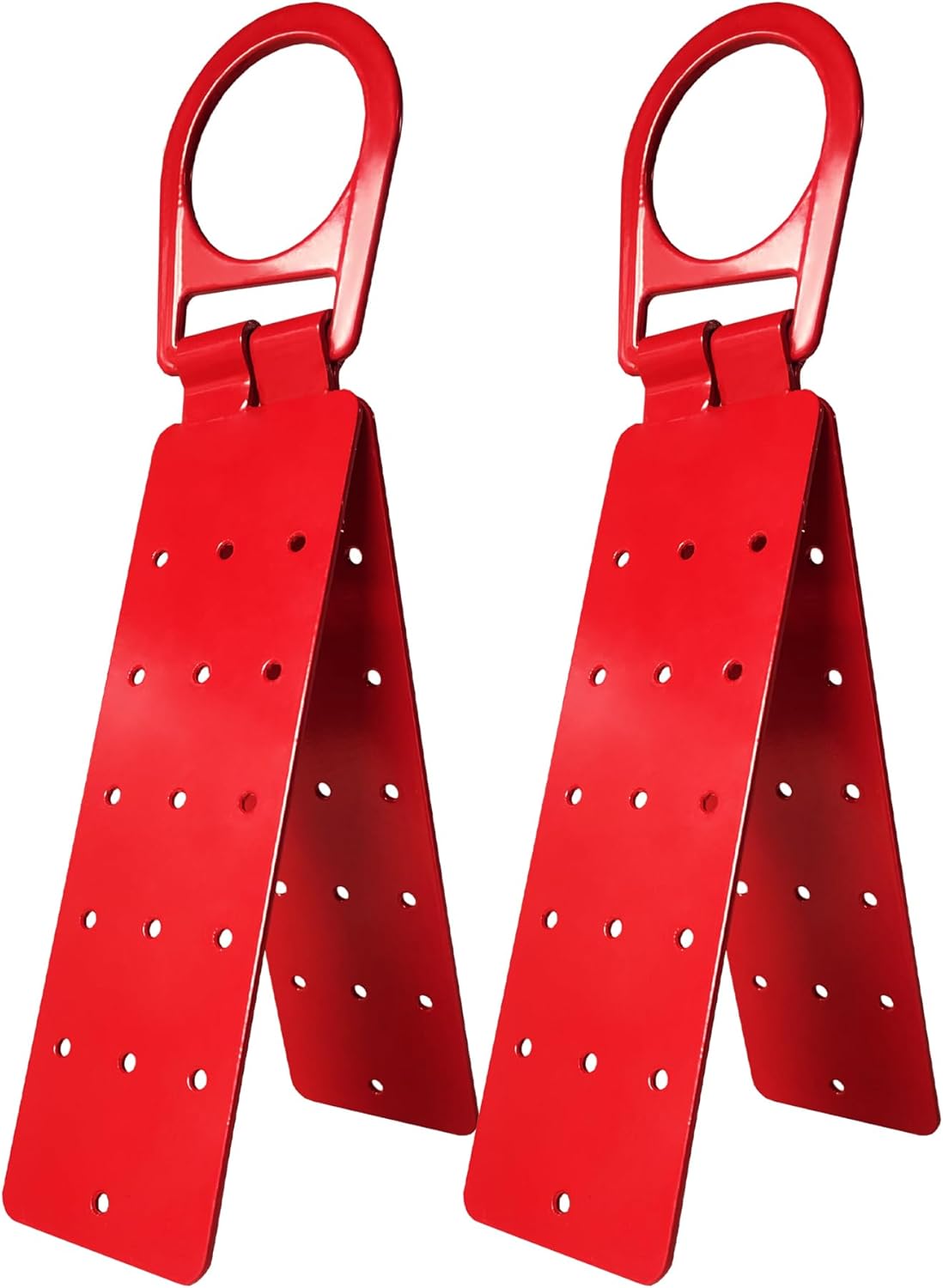 2 Pack Reusable Hinged Roof Anchor with D-Ring - Screw or Nail Down Metal Roof Bracket, Temporary Safety Roof Equipment for Fall Protection, Adjustable Connector, Easy to Install, Nails Included.
