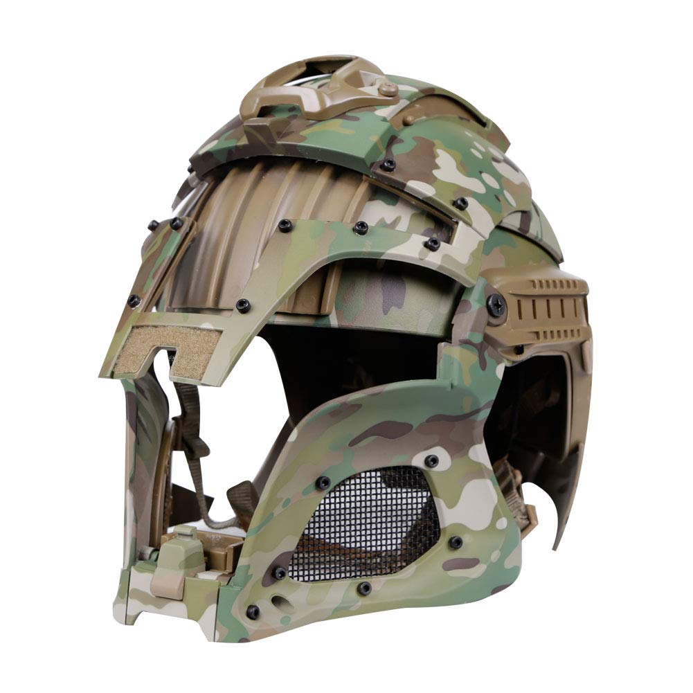 Cosplay Airsoft Taktyczny kask do jazdy na świeżym powietrzu Sorta-Kinda Mandalorian/Boba Fett/Galac-Tac styl CS Game itp., kask z wymiennymi soczewkami