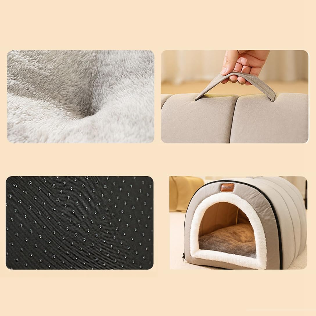 130H05 冬用ペットベッド 猫 犬 ハウス 50㎝ 暖かい ふわふわ グレー 130H05 冬用ペットベッド 猫 犬 ハウス 50㎝ 暖かい ふわふわ