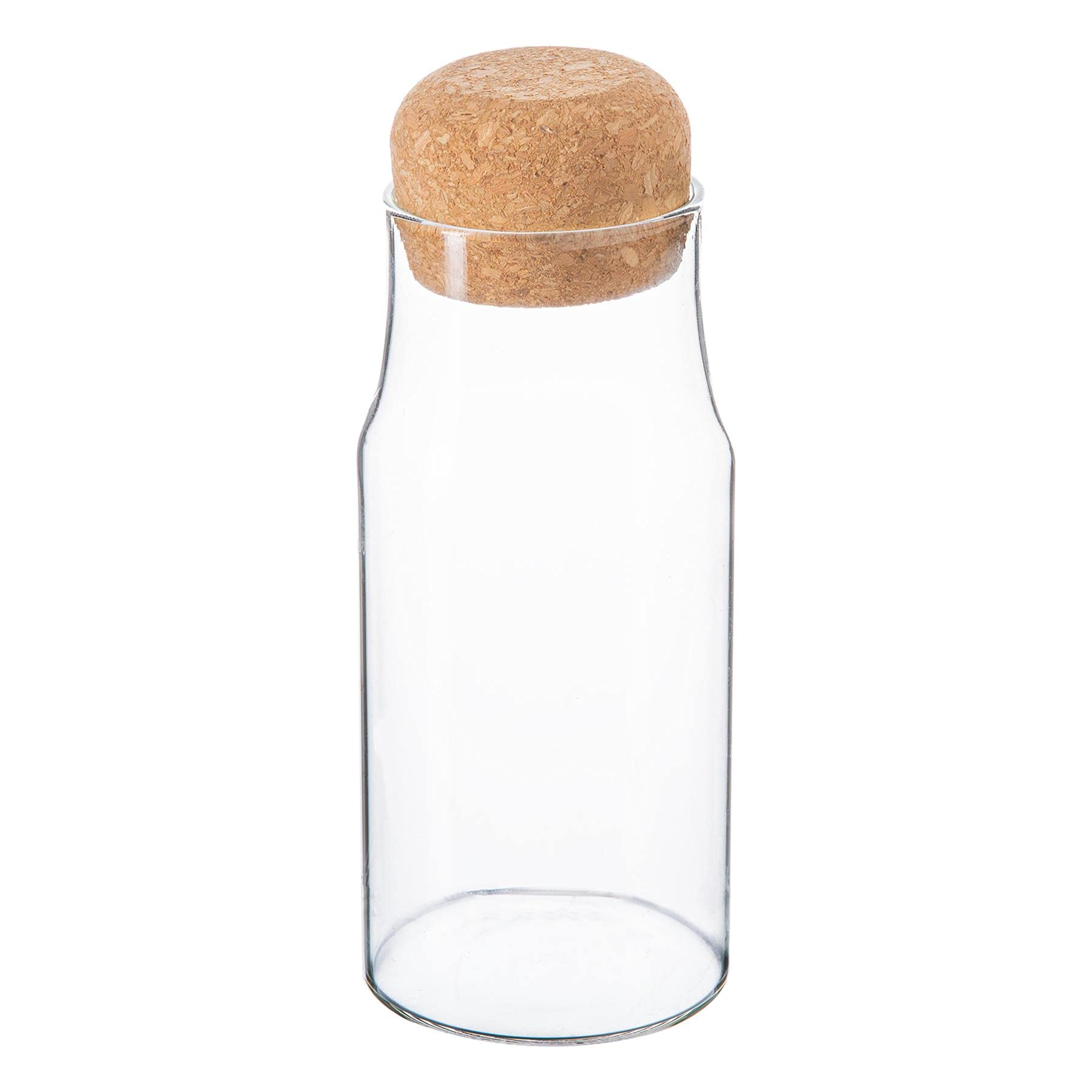 Argon Tableware Glass Storage Bottle 375ml Clear Cork Lid