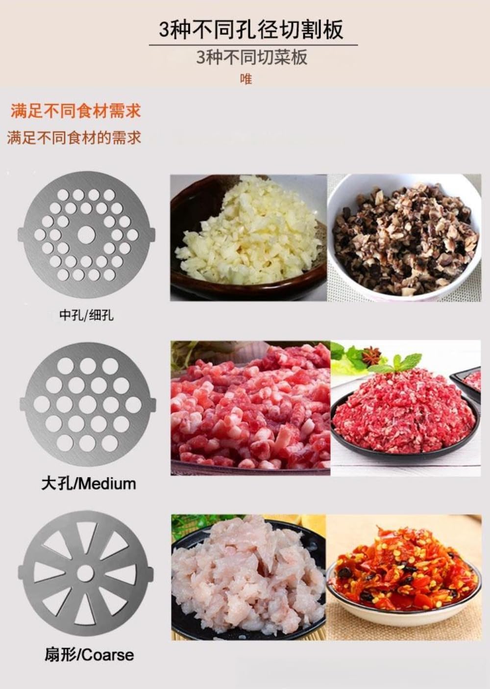 ミートグラインダー 電動ミートグラインダー 多機能ヘビーデューティーミートミンサー＆ソーセージスタッフ ソーセージメーカー食品加工機