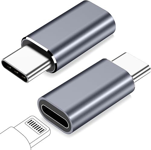Paquete de 4 adaptadores Lightning hembra a USB C macho, adaptador Lightn-ing a USB C, carga rápida PD de 27 W para iPhone 1515 Pro15 Pro Max15