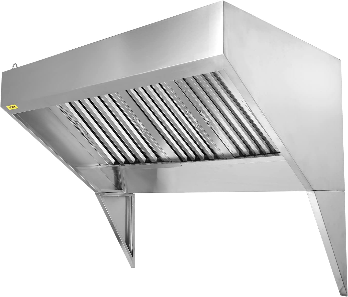 VEVOR 7FT Stainless Steel Commercial Exhaust Hood with Removable Oil Filters