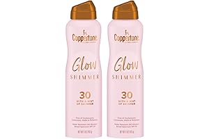 Coppertone Glow with Shimmer SPF 30 Spray Sunscreen, Pack of 2
