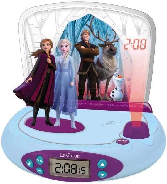 Lexibook Disney Frozen 2 Elsa & Anna, Projector Alarm Clock