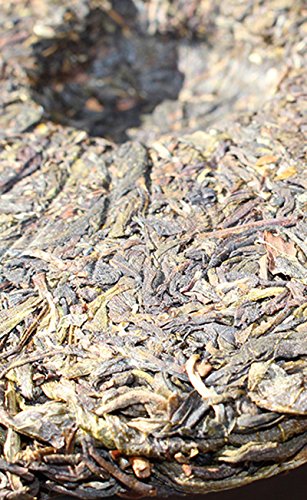 Image of Yunnan Menghai Qing Bing Old Pure Wild Organic Puerh Raw Tea Pu'er Tea Large Leaves Shai Qing Mao Cake Tea 357g (12.59 Oz)