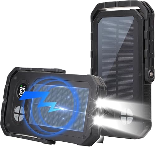 Miniatura 9 de Linterna LED de campamento recargable, 10000 mAh luces de campamento portátiles de hasta más de 120 horas, 12 modos de luz, regulable, pantalla