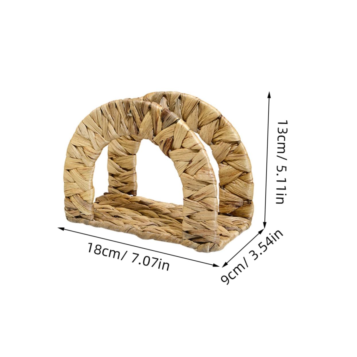 Portatovaglioli da Tavolo Elegante in Giunco Naturale Beige