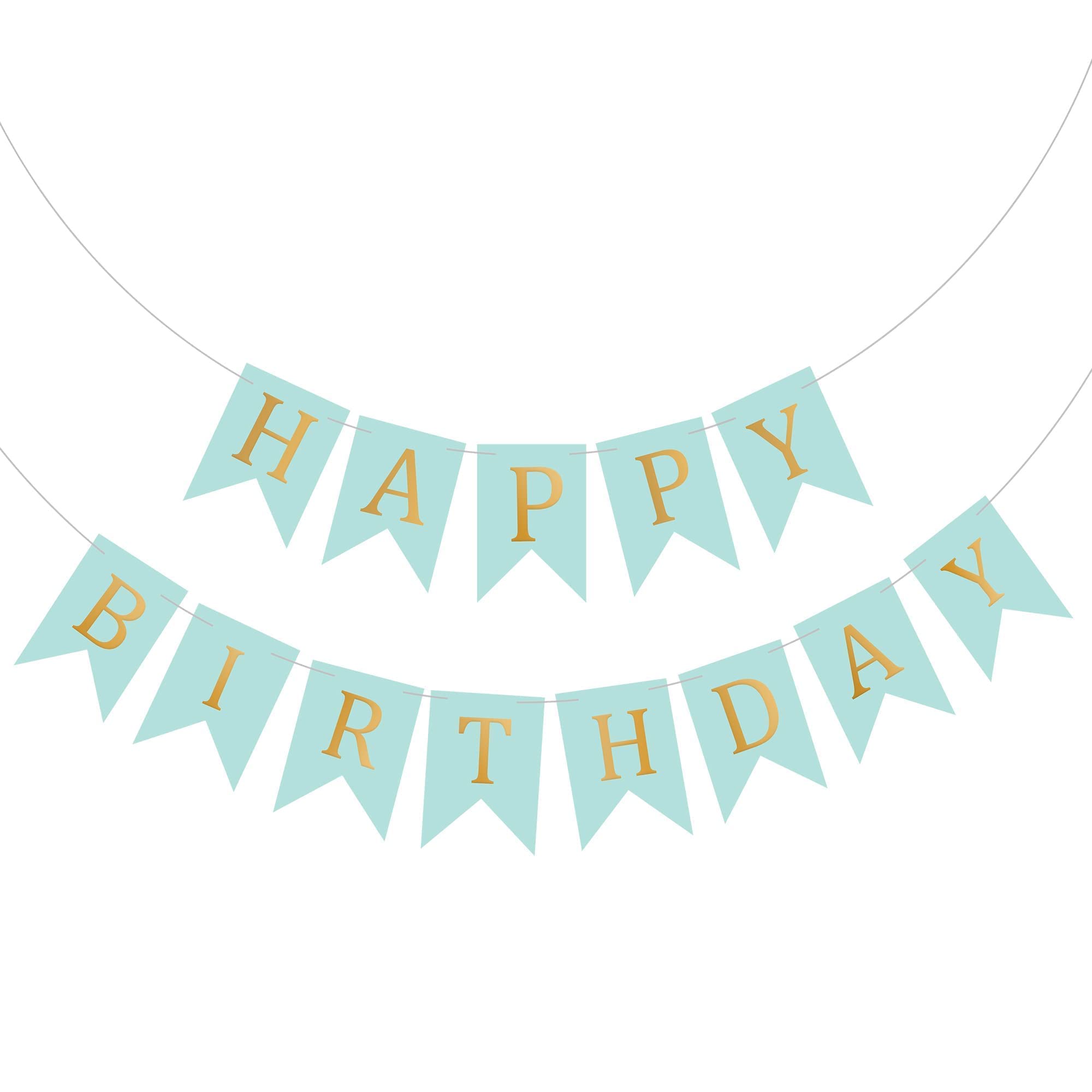 Happy Birthday Banner - Large Fabric Party Banner For Kids, Reusable Photo Booth Prop