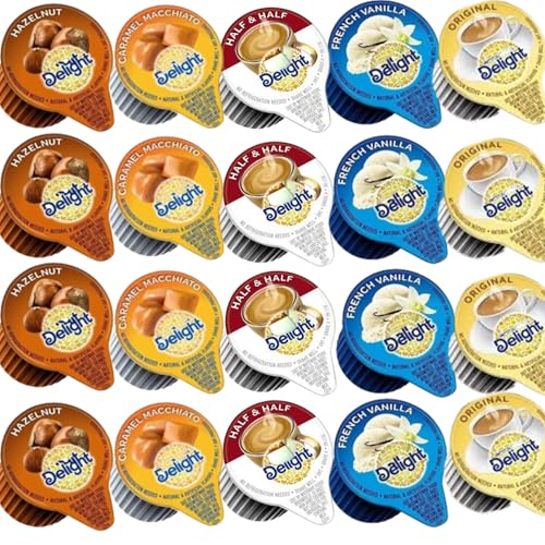Coffee Creamer Singles Variety Pack – 50 Count | Liquid,