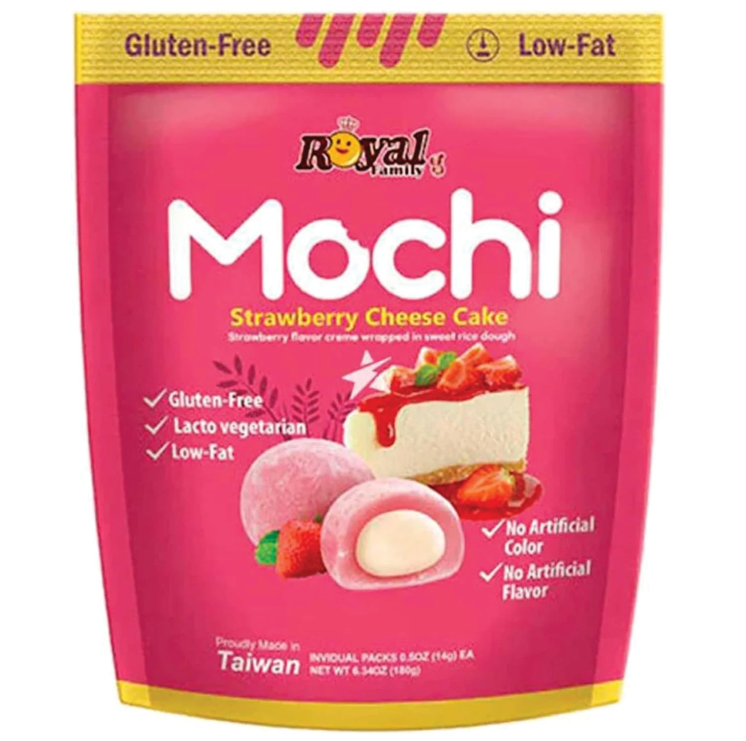 Mochi Dulce Japonés Sabor Strawberry Cheesecake, 180 gr