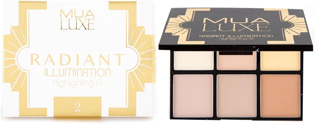 MUA - Makeup Academy - Luxe Radiant Illumination Highlight Kit - 6 Shades Matte & Shimmer