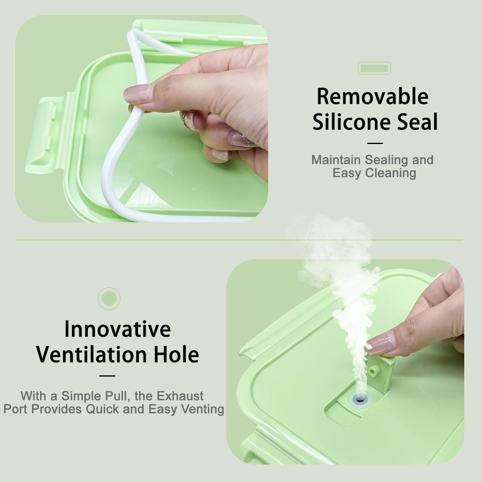 MerryNine Recipientes de vidrio para almacenamiento de alimentos, paquete de 10, 1040 ml y 370 ml, recipiente de preparación de comidas con tapas herméticas a prueba de fugas, reutilizable, seguro