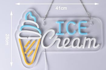 Amazon.co.jp: ネオンサイン アイスクリームネオンライト アイス