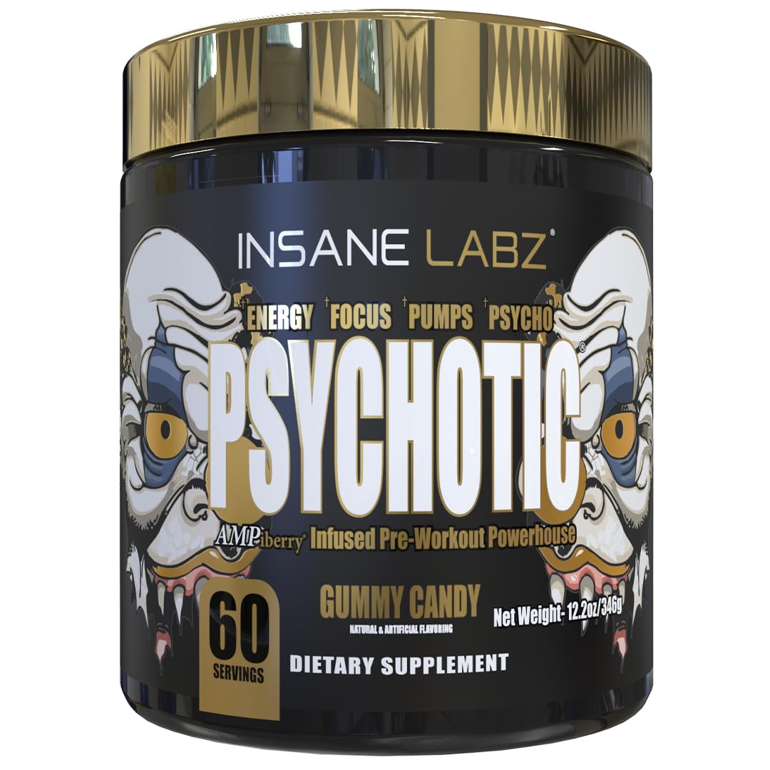 Insane Labz Psychotic Gold, High Stimulant Pre Workout Powder, Extreme Lasting Energy Focus, Pumps and Endurance with Beta Alanine, DMAE Bitartrate, NO Booster (30 Servings, Variety) — Amazon image 11