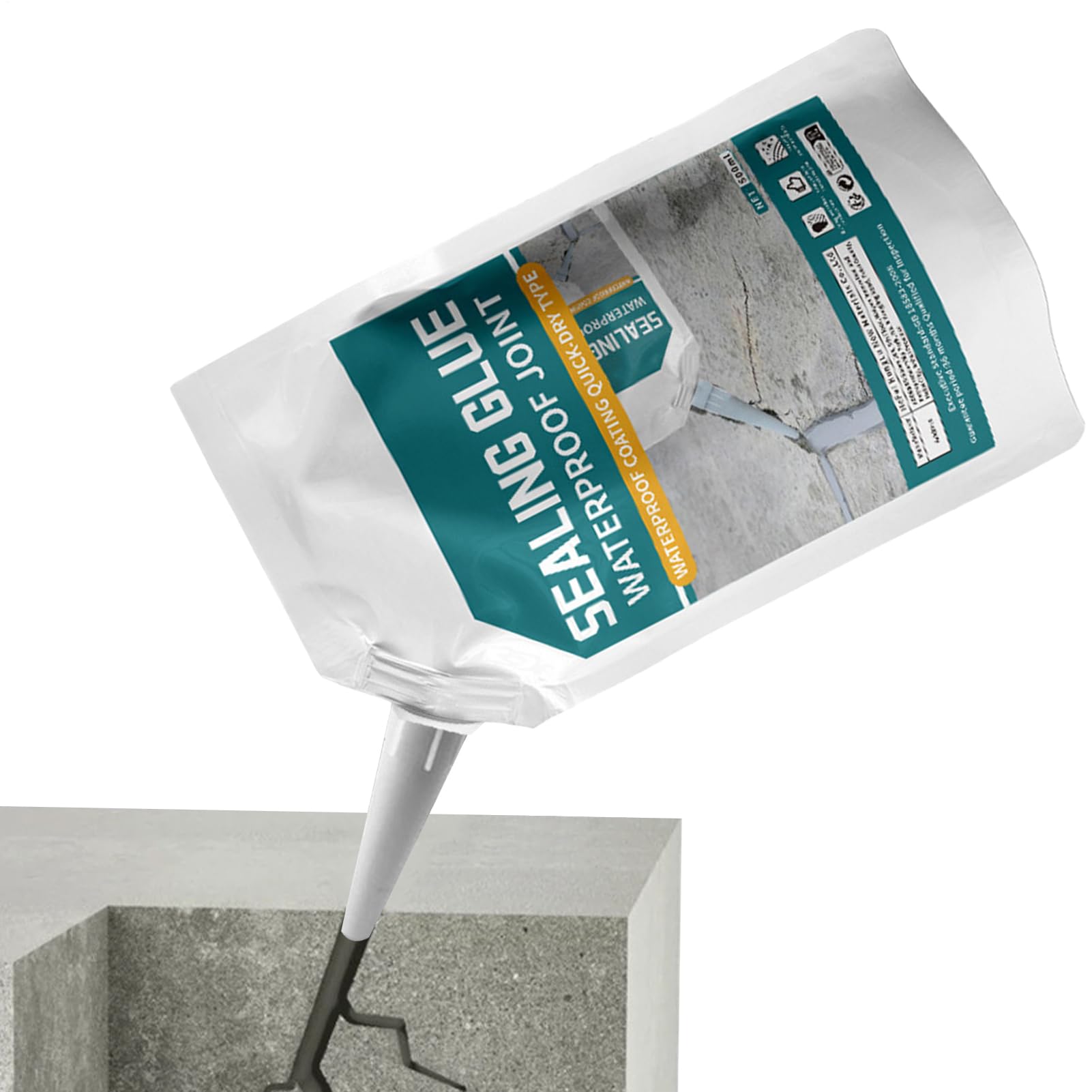 Riempitivo per crepe in cemento – sigillante elastico a rapida asciugatura 500 ml | Riparazione per pareti, davanzali, vialetti, fughe esterne ed interne, protezione impermeabile durevole