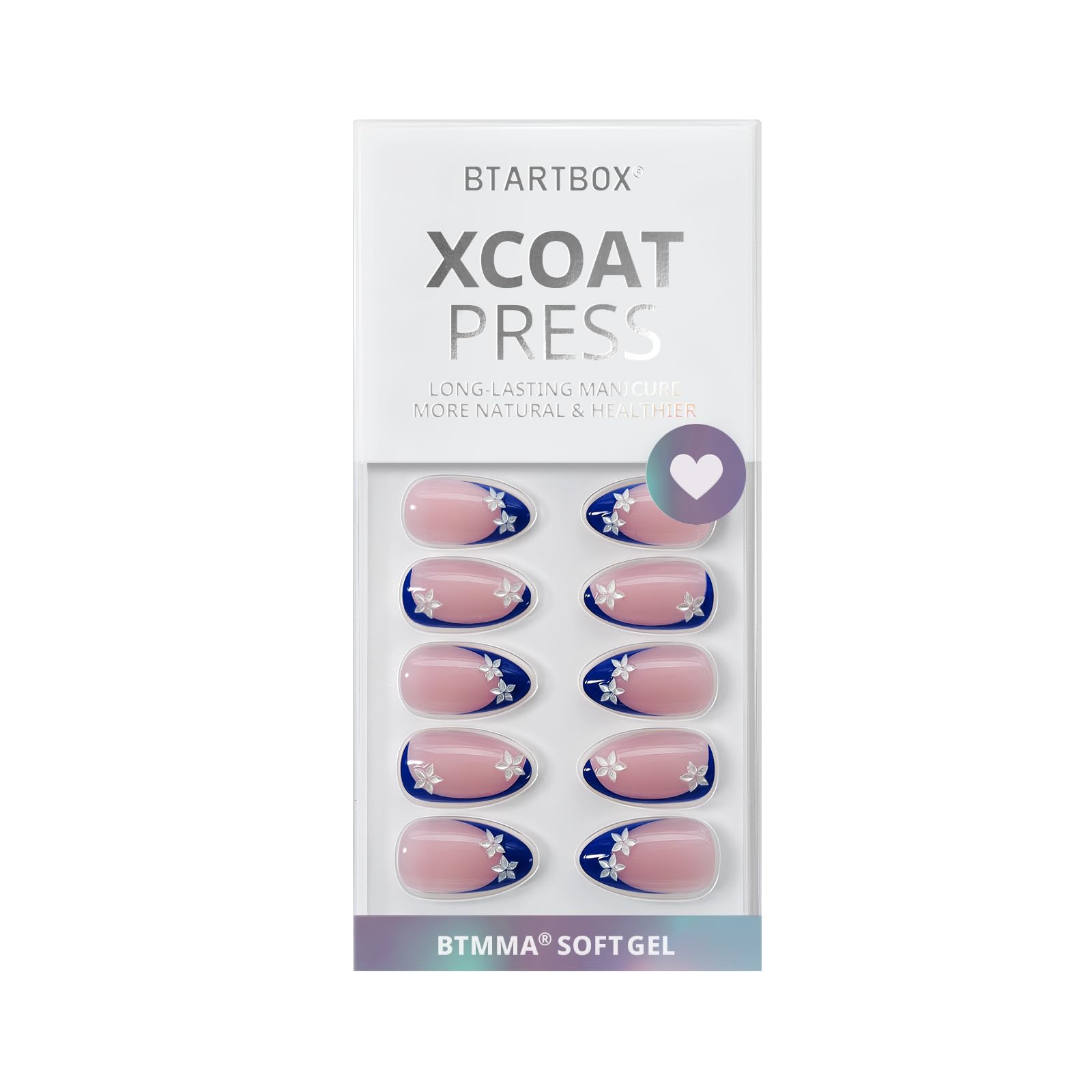BTArtbox Press On Nails French Tips - 32 Pcs Short Square False Nails With Nail Glue and Adhesive Nail Tabs, No Fade Out Stick On Nails in 16 Sizes, Soft Gel Fake Nail for Women, Classic White — view 89