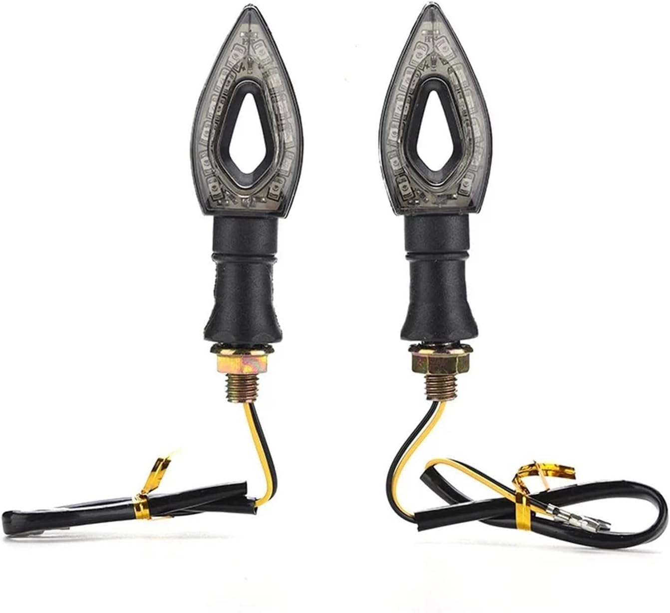 Generic Mini uniwersalne wskaźniki Dla APRILI Wszystkie modele, lata, przód lub tył, 1 szt., 12 V, uniwersalne motocyklowe kierunkowskazy LED, bursztynowa lampa migająca