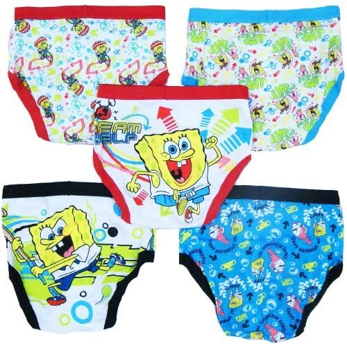 Amazon Co Jp Spongebob スポンジボブ キッズ ブリーフ パンツ 5枚組 2 3才 服 ファッション小物
