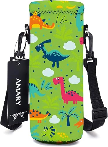 AMARY - Bolsa de transporte de neopreno para botella de agua, con correa ajustable para el hombro, cubierta aislada para botellas de acero
