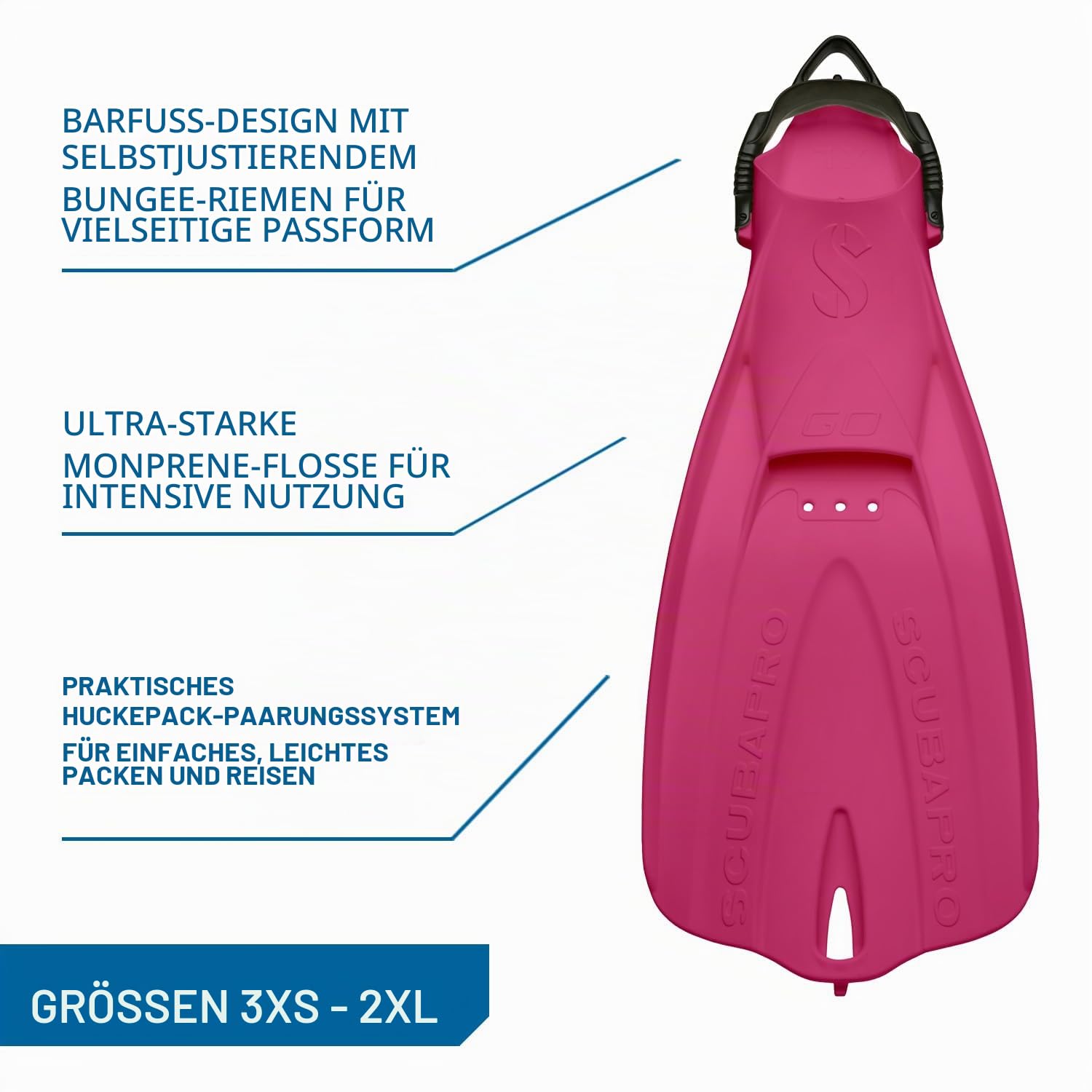 Flossen Go Travel Pink