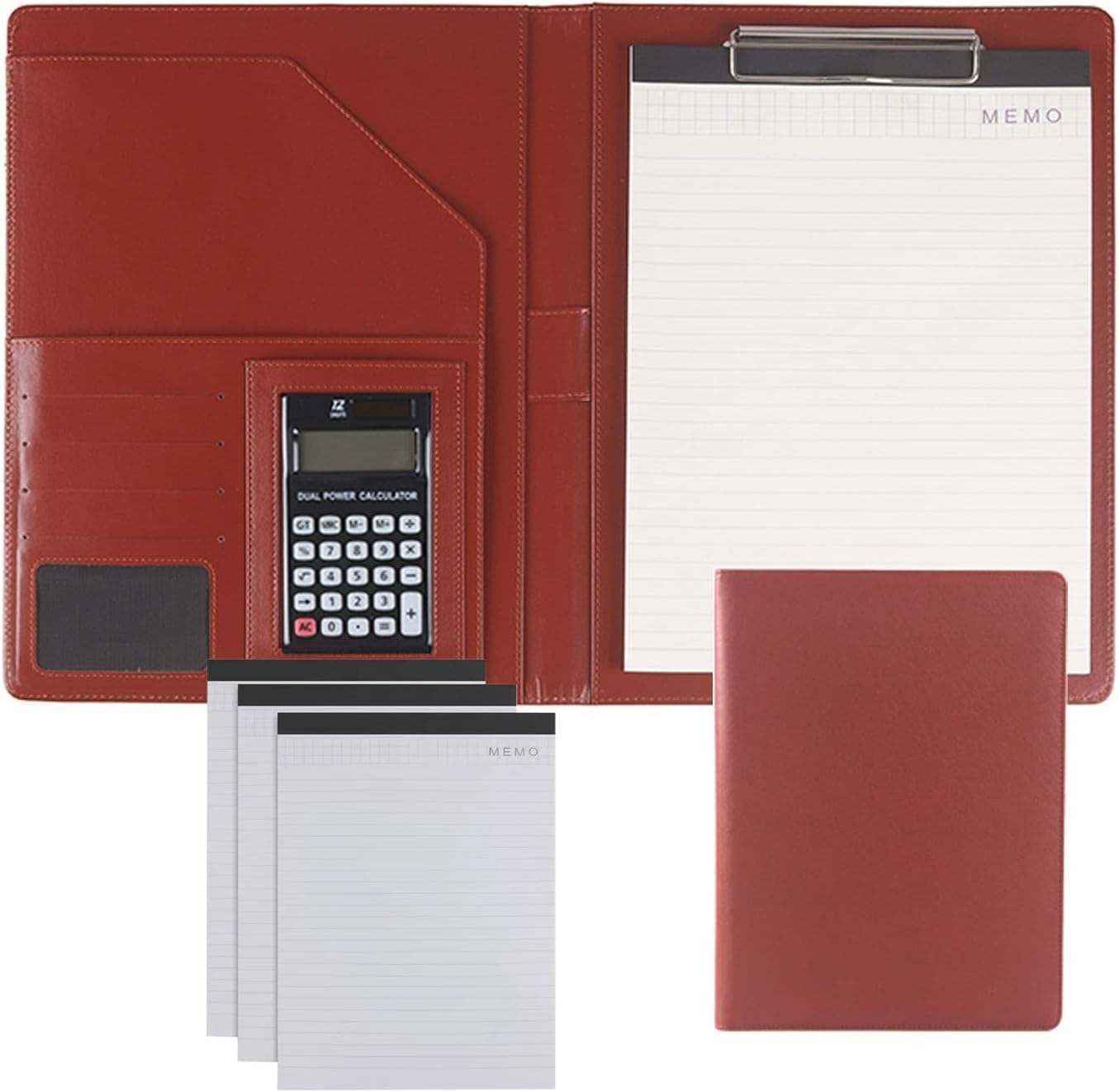 VHJdtE Folder, A4 Size Clipboard Interview Conference Legal Document Organizer for Women Men(Bruin)