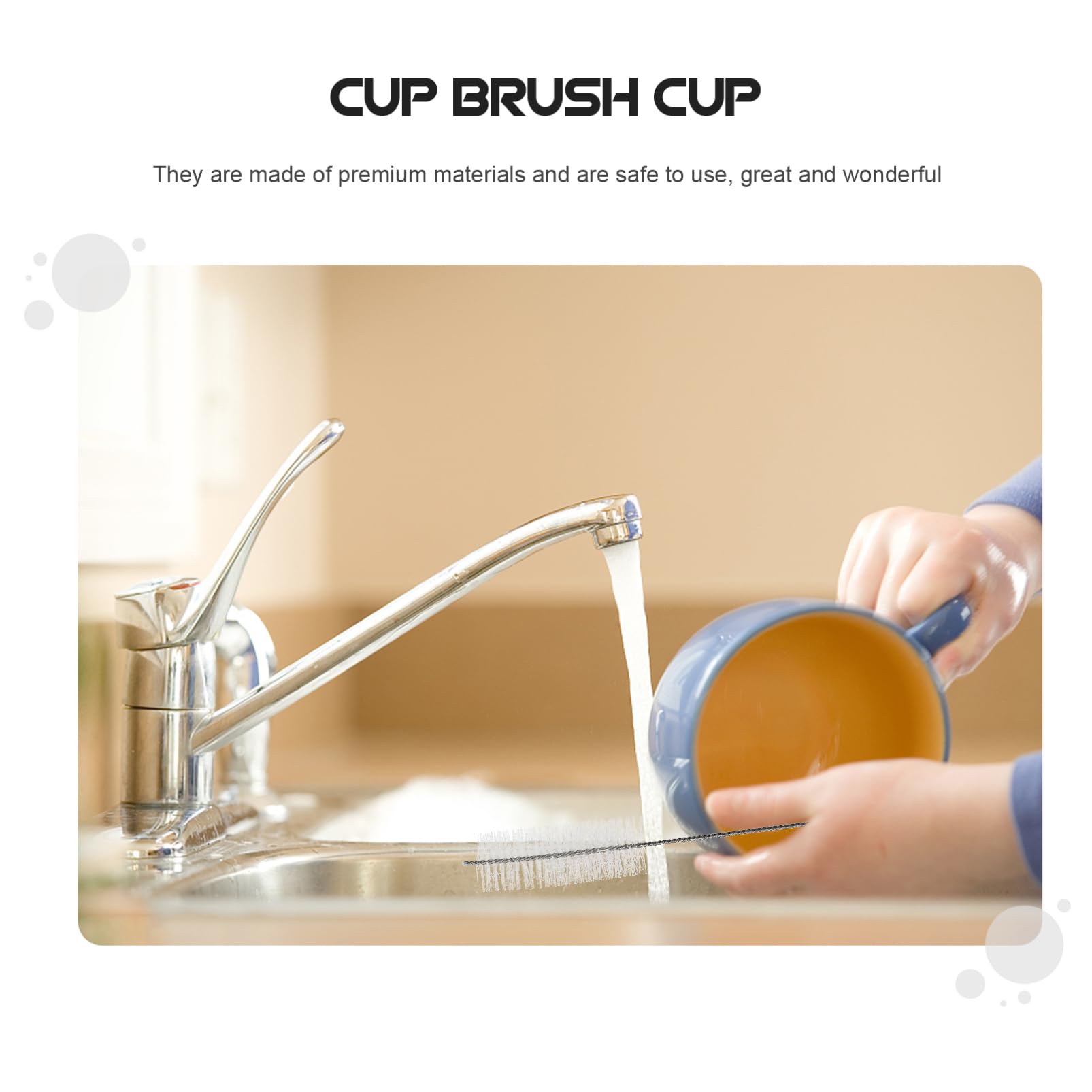 HOMOCONO 10pcs Cleaning Brush Easy Cleaning Pipe Brush Household Cleaner Cleaning Tool Cleaner Brush Portable Straw Clean Sample Vial Brush Straw Supply Straws Cleaning Supply Nylon