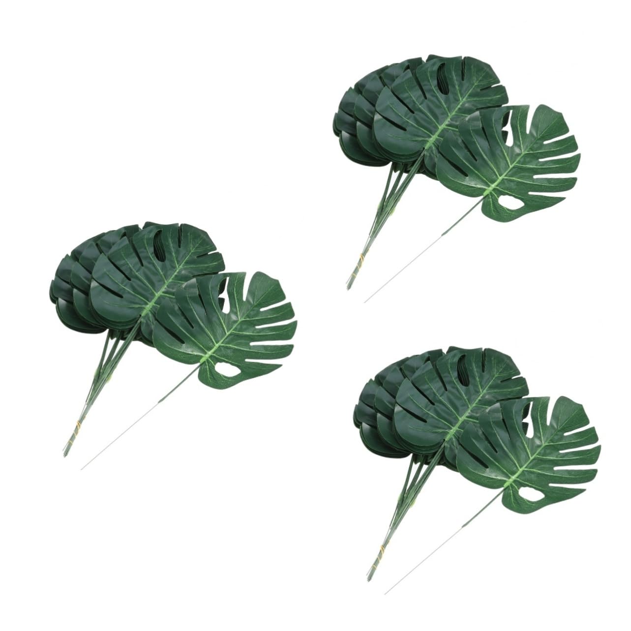 PRETYZOOM 60pezzi Foglie Artificiale Monstera Verde Da Decorazioni Per Casa e Giardino Atmosfera Tropicale Autentica Per Composizioni Floreali e Feste