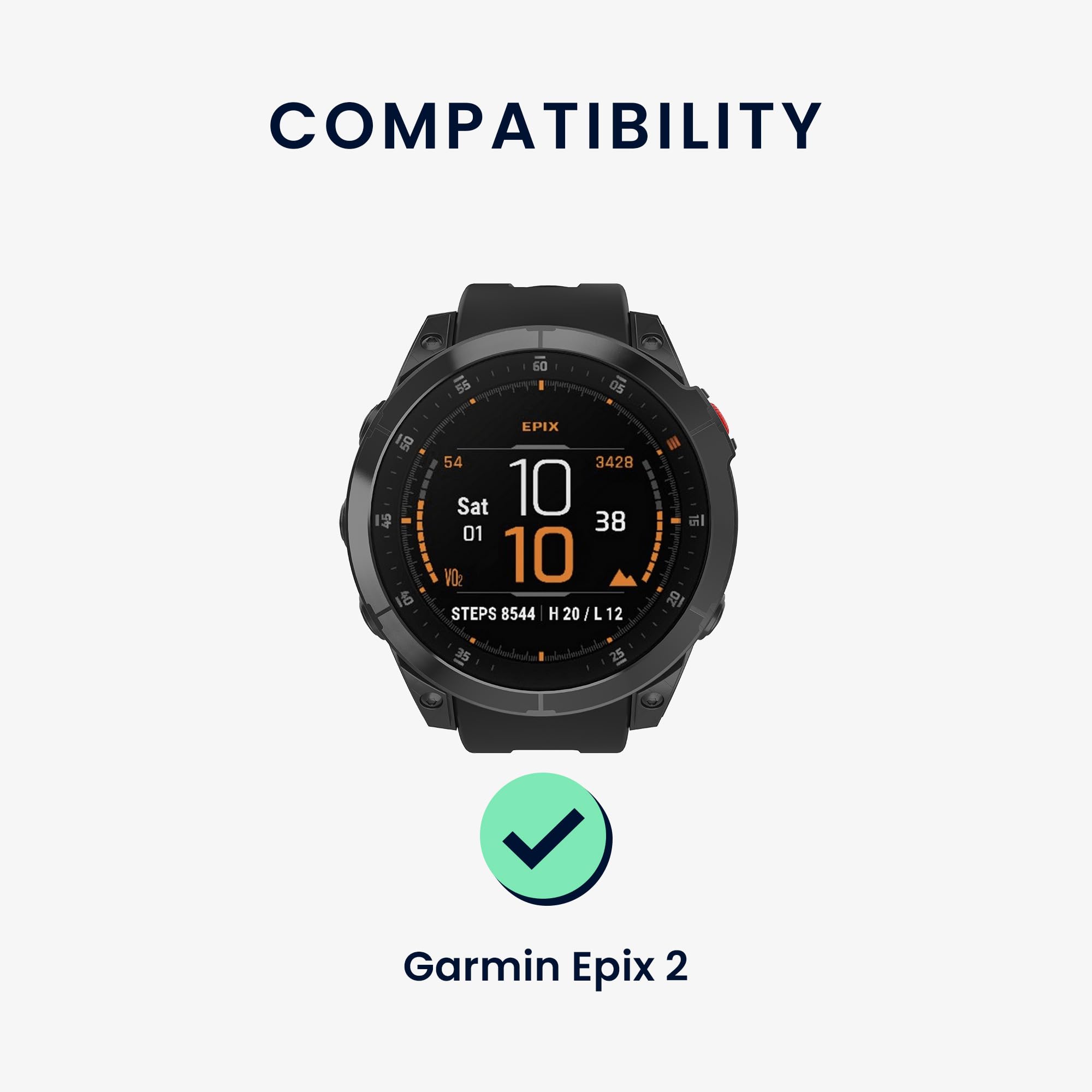 kwmobile Pasek do zegarka, kompatybilny z paskiem Garmin Epix 2, czarny/czerwony