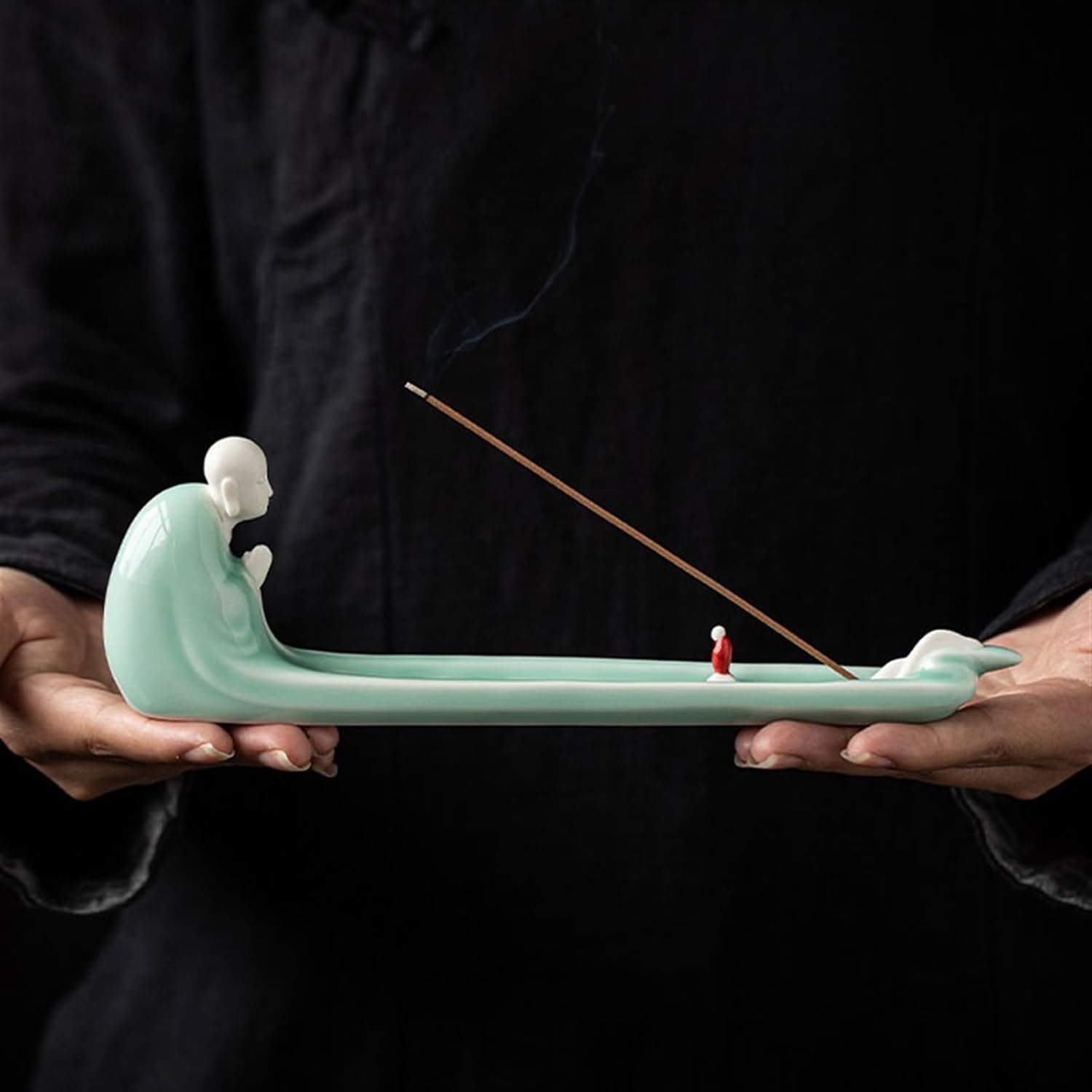 HEXEH Incense Burner Zen Incense Path Decoration Ceramic Incense Holder Home Indoor Incense Insertion Study Bedroom Incense Burner Incense Holder