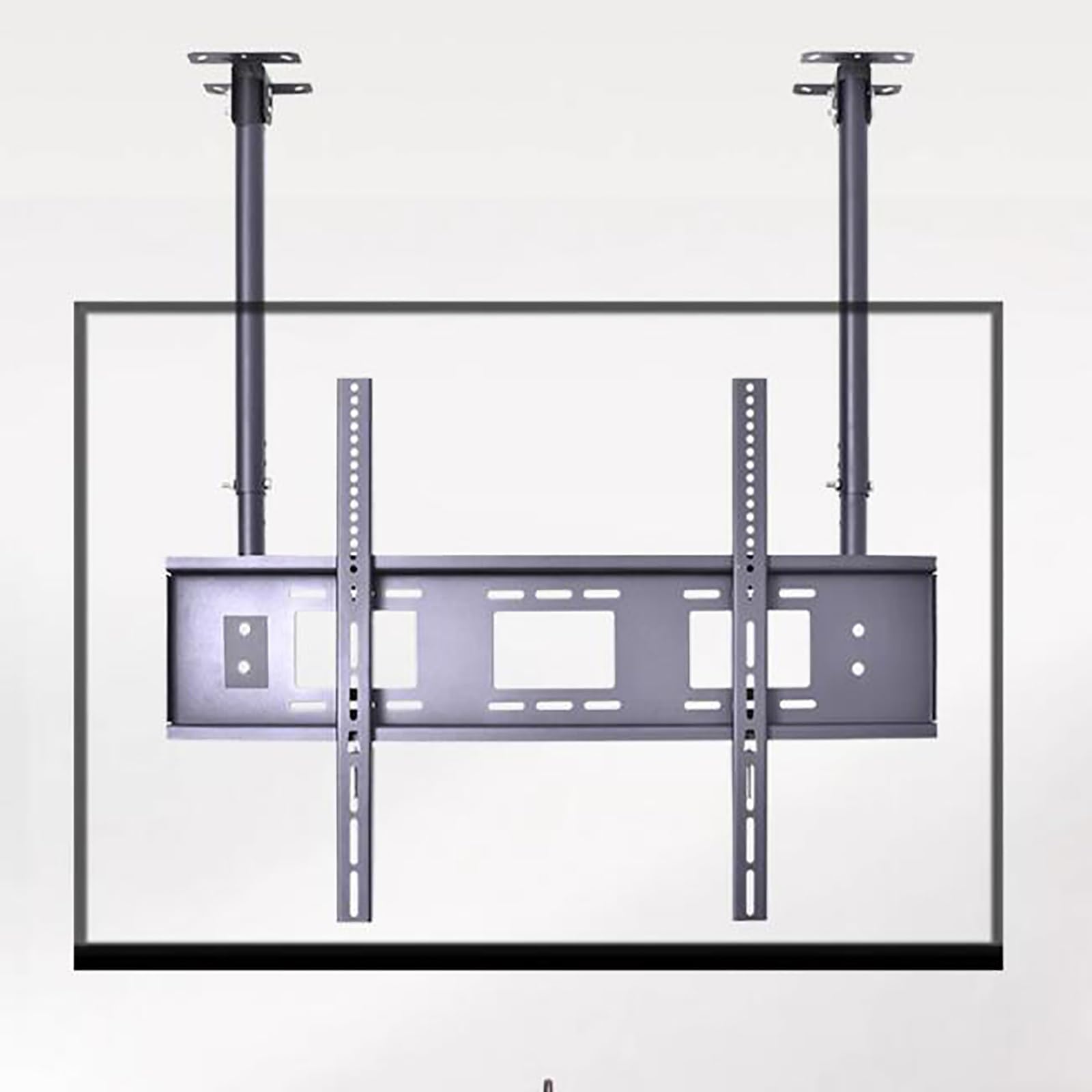 OLSKFUH Ceiling Tv Mount Stand - Tv Wall Mount Double Pole Height Adjustment Tv Stand Tilt Mount Bracket For 32-100 Inches Maximum Bearing 75 Kg 900X600Mm Easy To Install,