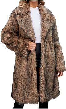 Winter Faux Fur Long Coat for Womens Oversize Fuzzy Long Outerwear Fashion Luxury Warm Jacket Overcoat