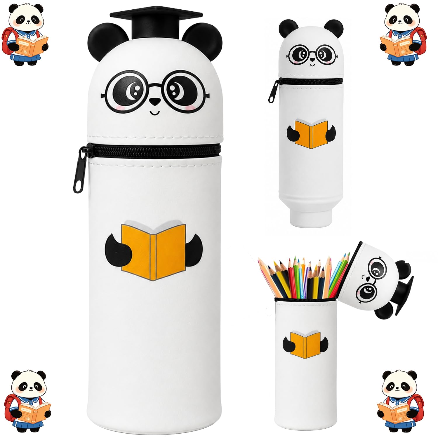 Pop Up Silicone Pencil Case Standing Pen Holder Expandable Desk Organiser