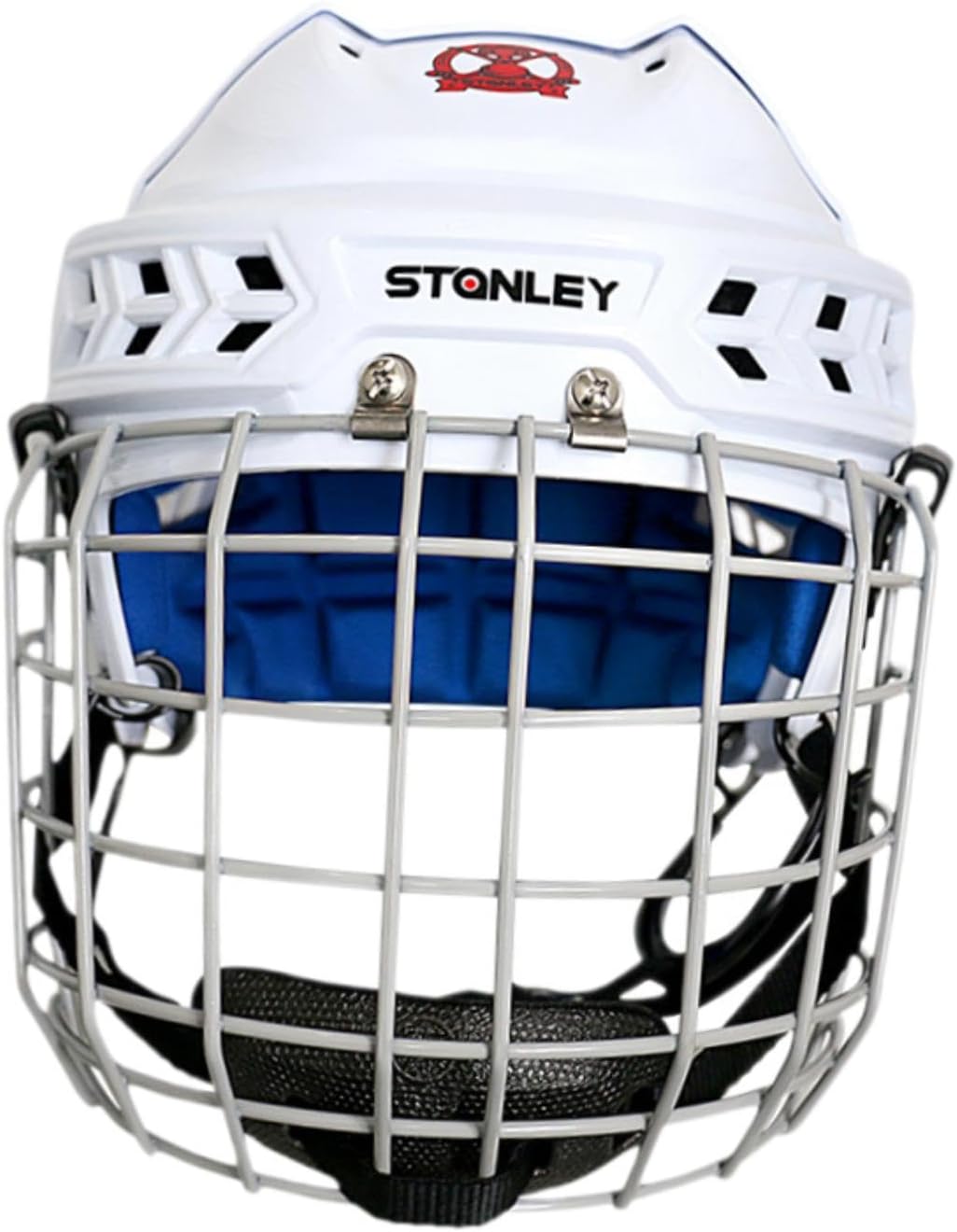 Hockey Helmet Equipment Adjustable Men Women Professional White Sports Helmet Ice Skate Helmet for Match Practice Exercise