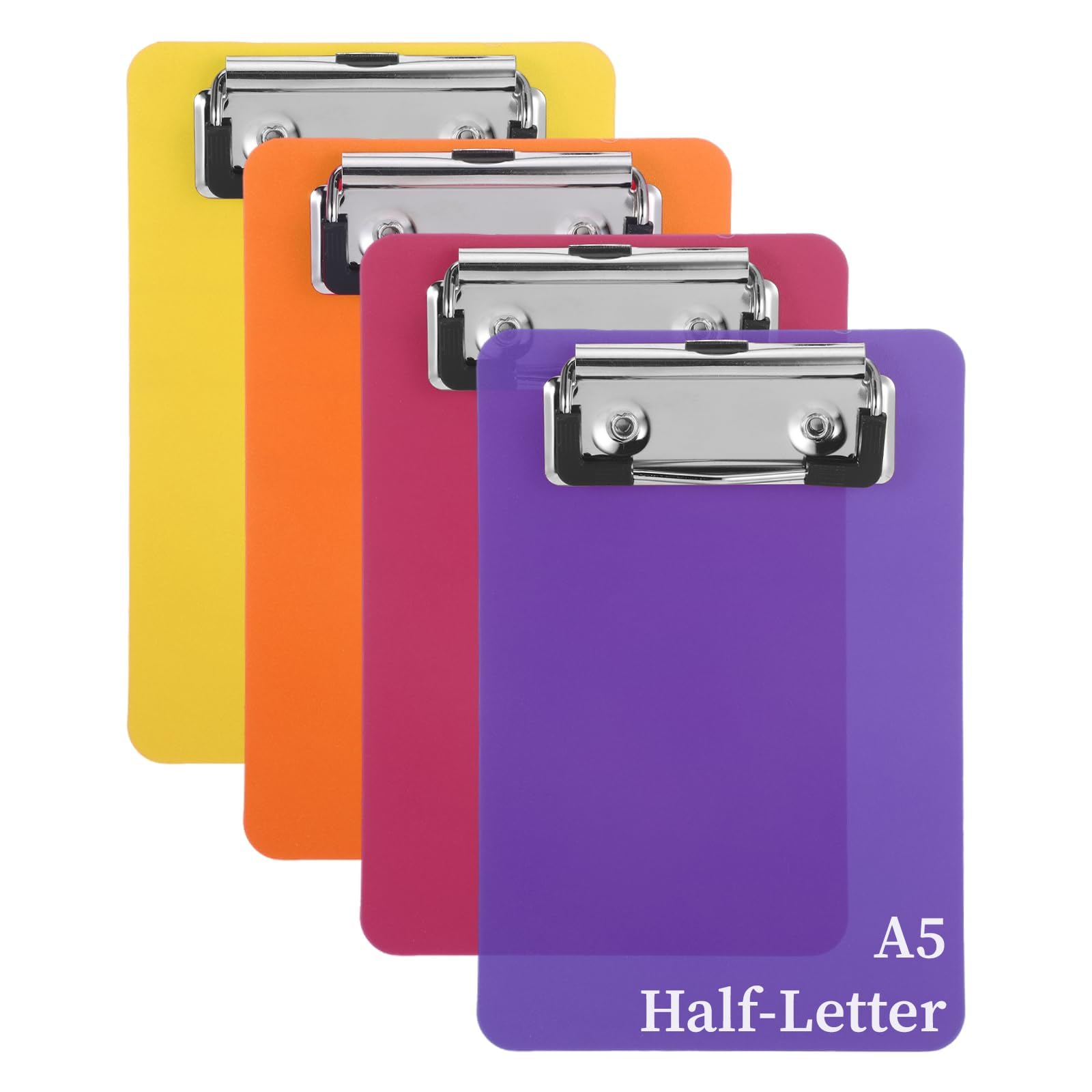 4 Pack Small Clipboards 6" X 9", A5 Half Letter Size Mini Clipboards