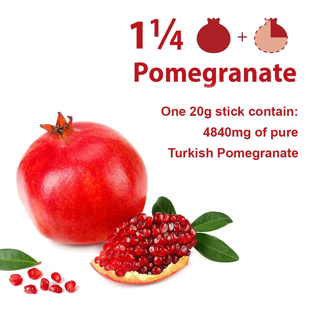 Food Factor Red Ginseng Collagen Jelly Pomegranate 15's - Korean Red Ginseng, French Marine Collagen 1000mg, Turkish Pomegranate & Beetroot Jelly Sticks for Skin, Hair, Nails & Vitality, 300g