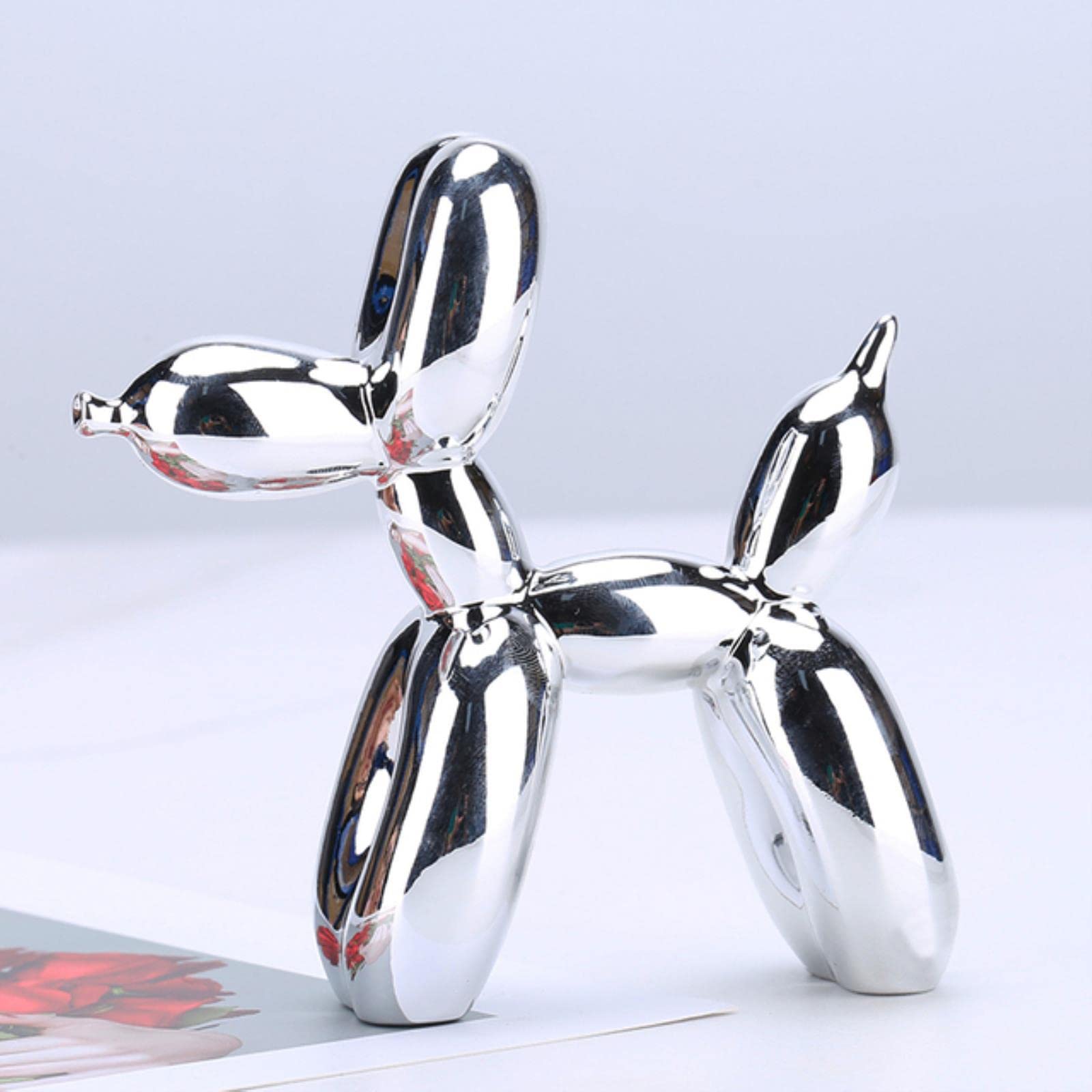 XINGYUANHE Perro de Resina Adornos Globo Perro artesanía Escultura decoración del hogar Estatua Regalos