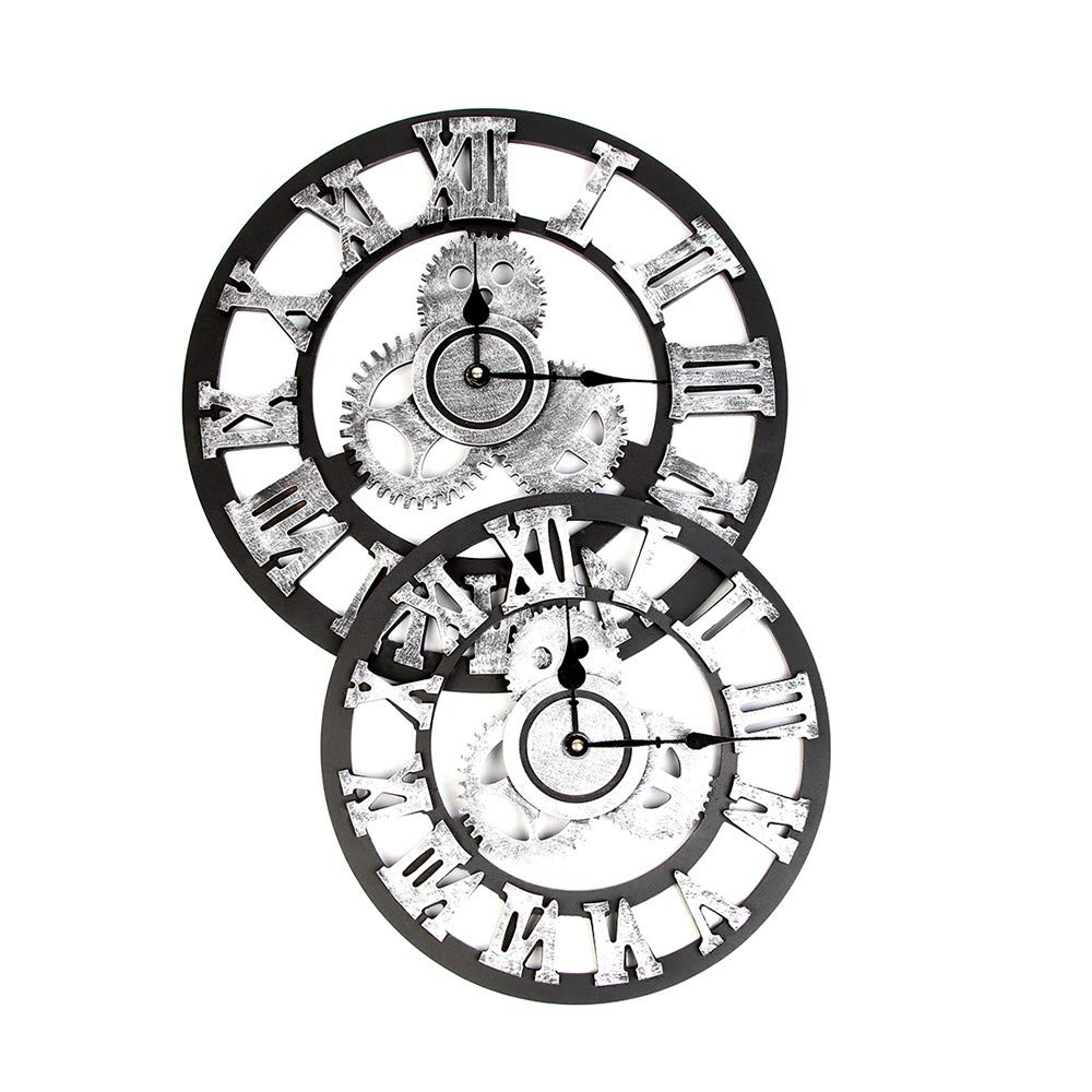Reloj De Pared Estilo Industrial Grande Reloj Retro Steampunk Europeo Gear Wall Decoración para El Hogar
