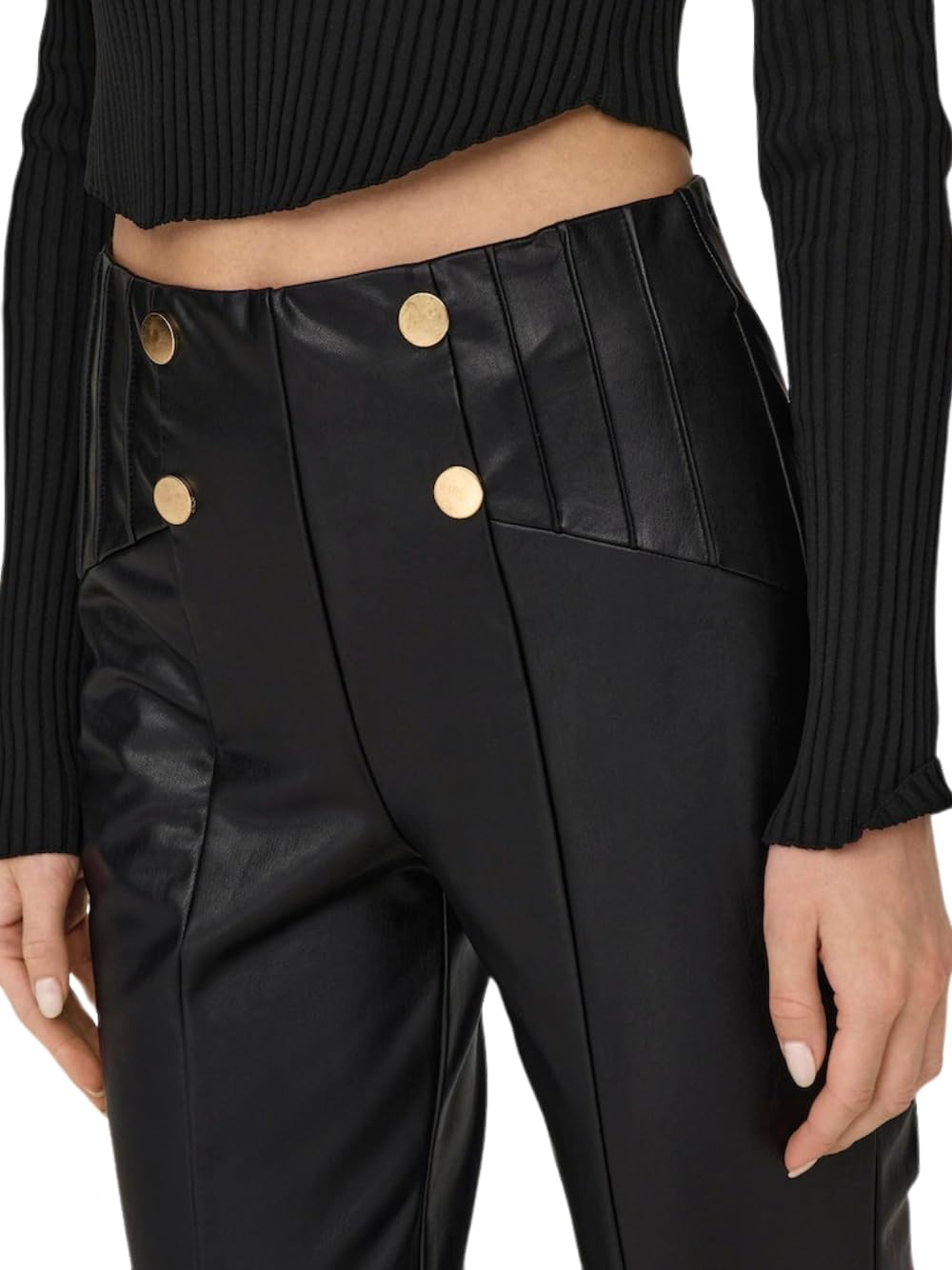ONLY Damen Leggings Onllola Faux Leather Legging CC OTW
