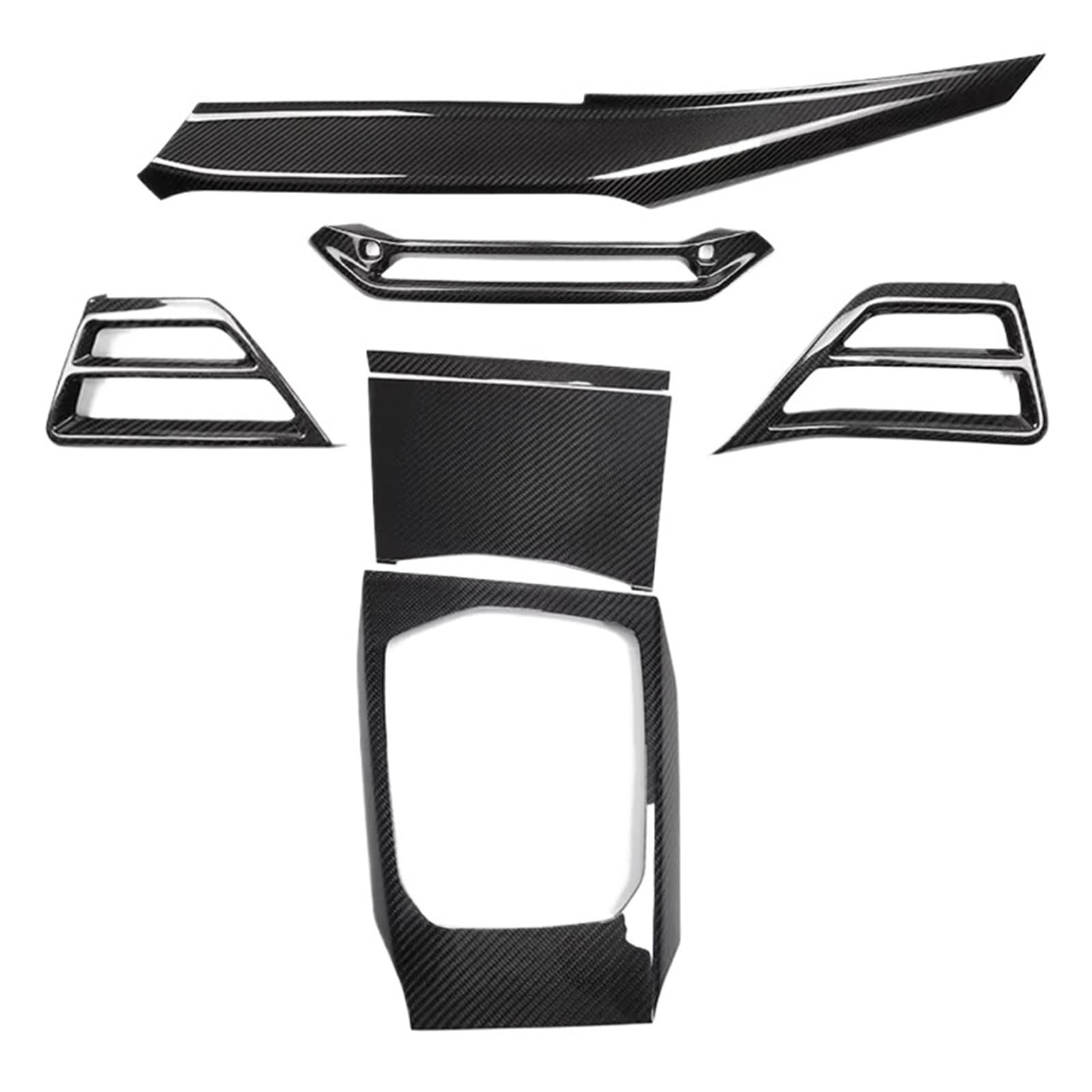 Real Carbon Fiber Central Trim Cover Compatible for BMW 2 3 4 Series G42 G20 G22 G23 G26 M2 G87 M3 G80 G81 M4 G82 G83 2024-2025(TYPE8)