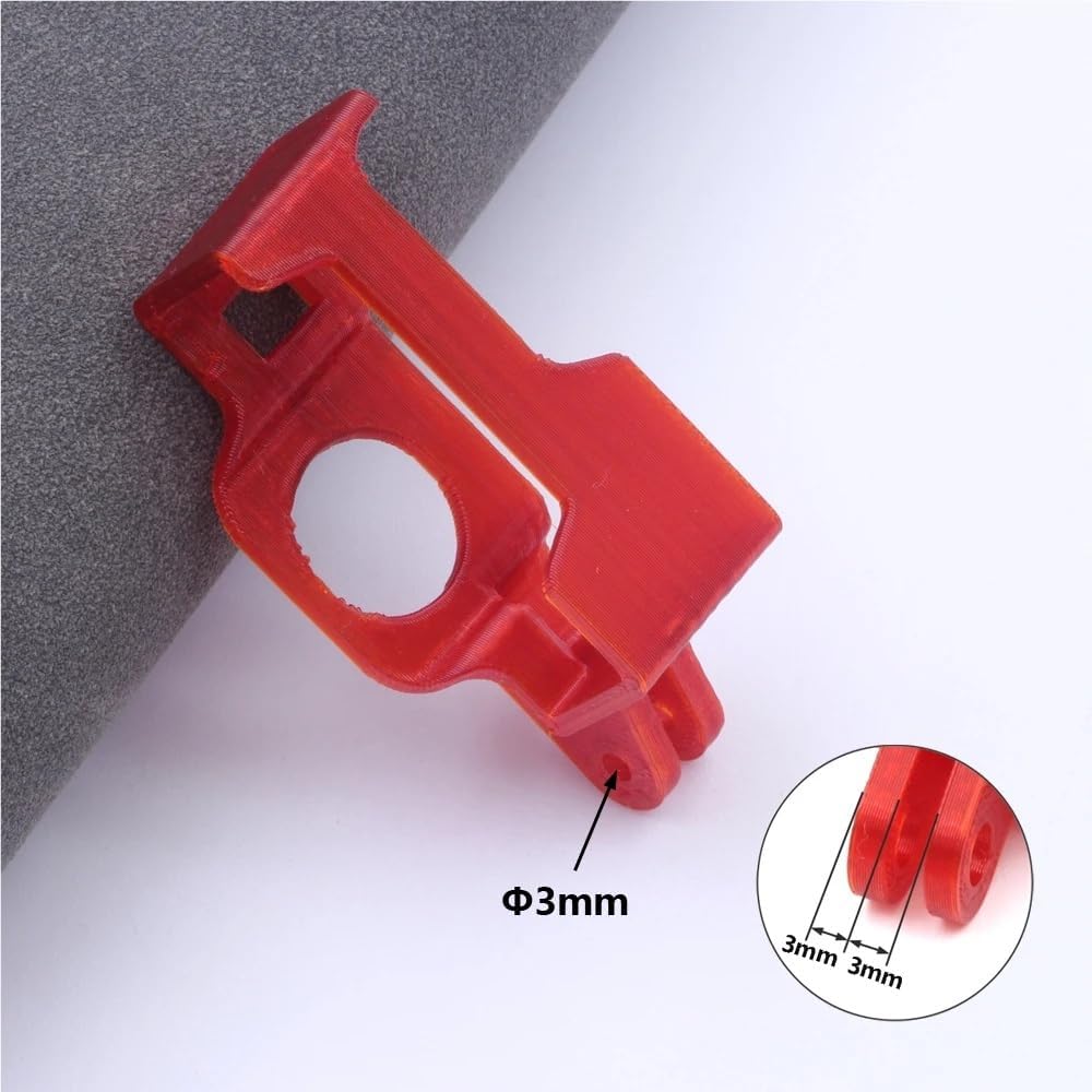3D Printed TPU Bracket Mount Support M5/M3 hole for Naked Camera GP9/GP10/GP11/GP12 FPV drone Frame DIY parts(Red M3 GP9-10-11)