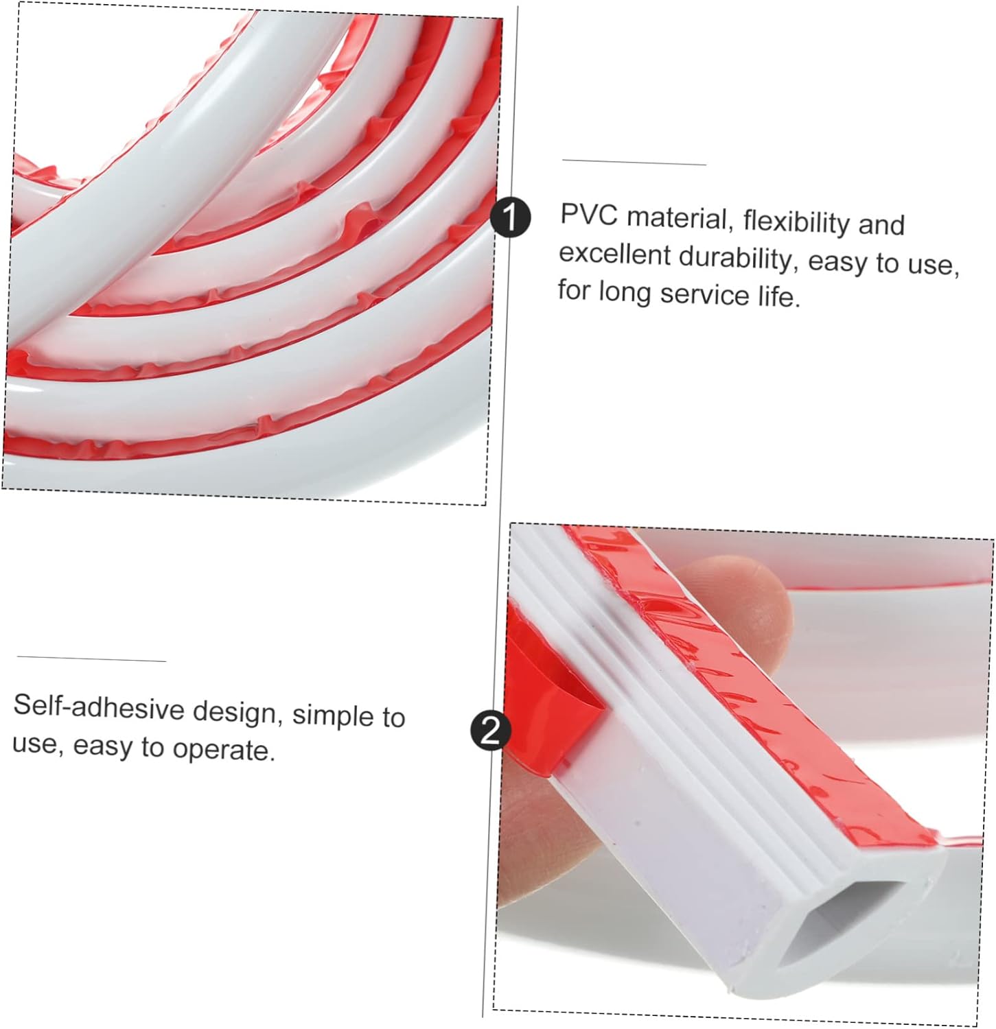 BESTonZON Flexible Self-Adhesive Trim Caulk Strip Peel and Stick Corner Molding for Walls Cabinets Ceilings Bendable Decorative Edge Protector