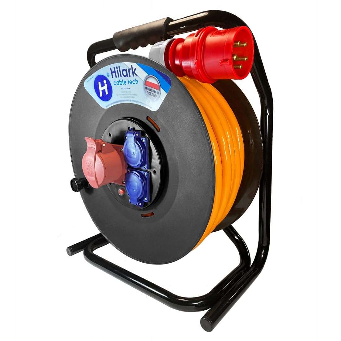 Hilark Cable Tech Przejściówka siłowa 32A, adapter siłowy 5P na 16A 5P IP44 10M