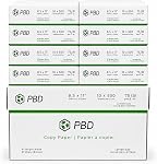 PBD Papier à copier polyvalent, taille de la lettre 8.5 x 11 dans, 20 Voir lb / 75 GSM, 97 Luminosité 6 Raisins / 3,000 Feuilles, Sans Jam-Free pour laser, jet d'encre, Copieur & Télécopie PEFC Certifié (6 Raisins - 3000 Feuilles)