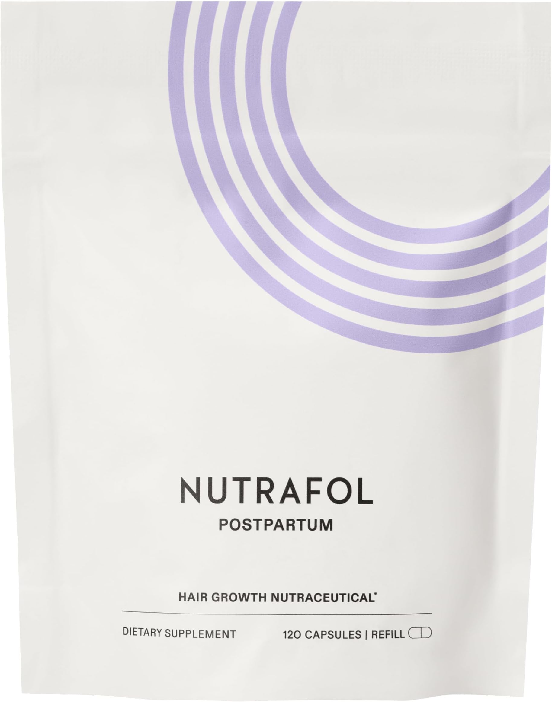 Nutrafol(1 Month Supply [Pouch]) - Postpartum Hair Growth Supplement With Breastfeeding-Friendly Ingredients for Visibly Thicker, Stronger Hair (1 Month Supply [Refill Pouches])