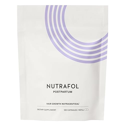 Nutrafol Suplementos para el crecimiento del cabello posparto, clínicamente probados para cabello visiblemente más grueso y menos desprendimiento,