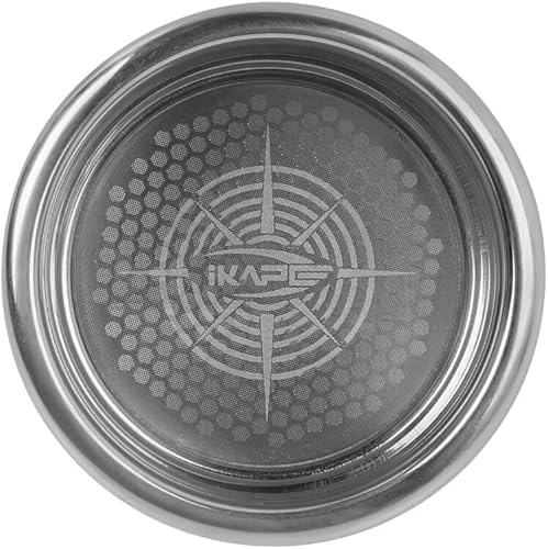 IKAPE Cesta de filtro de espresso de 2.126 in, cesta portafiltros de extracción de alta precisión de 0.56-0.63 oz, compatible con máquina de café