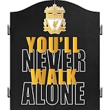 FOCO Licencia oficial del Liverpool Football Club The Reds Darts and Dartboard Cabinet, YNWA Gold (CAB075)