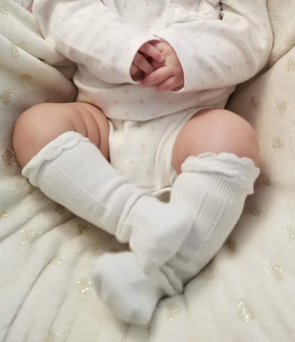 Bebé Niñas Calcetines Altos Tubo Algodón Lindo Medias Paquete de 5 Largos Unisex Infantes Niño Calcetines Medias Bebé Regalos - - 12-36 meses