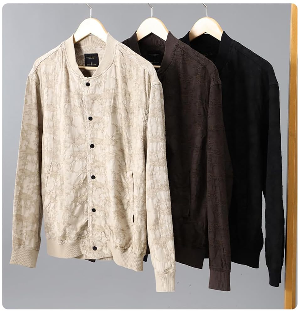 ✨極美品✨Plantation 綿麻混ジャケット M プランテーション Amazon | [D.IIZOO] サマージャケット 麻混ブルゾン メンズ 刺繍
